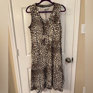 Leopard Print Sleeveless Dress